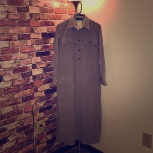 Harve Benard sexy gray suede dress